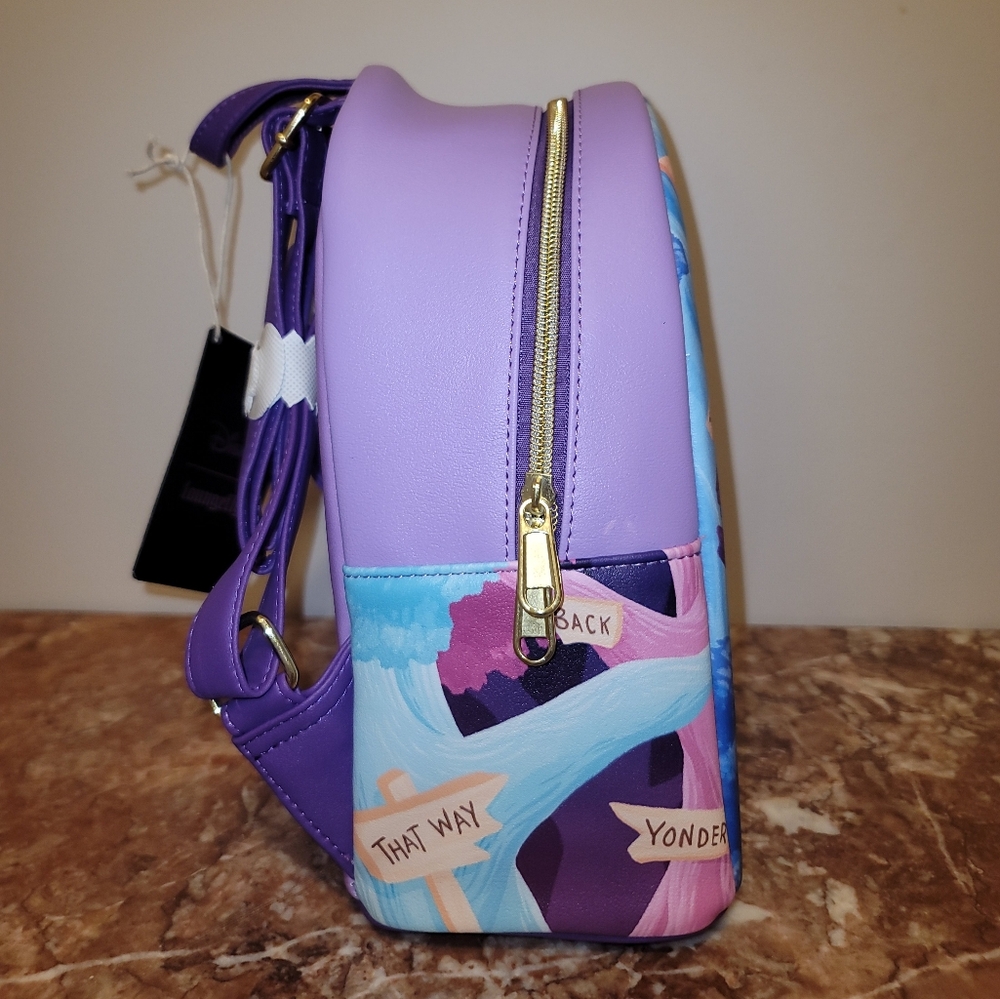 NWT Loungefly Disney Alice In Wonderland Alice & Cheshire Cat Mini Backpack - Picture 6 of 9